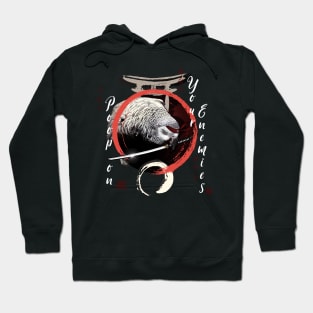 Katana Samurai Ninja Grey Parrot Warrior Funny Hoodie